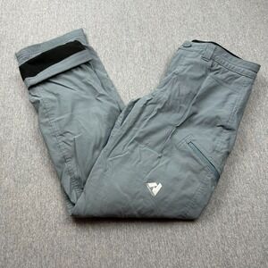 Eddie Bauer First Ascent Fleece Lined Hiking Pants Womens 6 Light Blue Gray